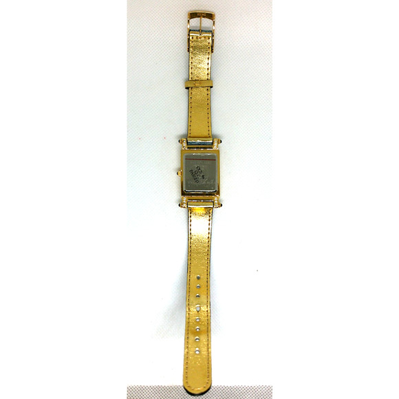 Gruen Women's 24MM Watch GR9987L Gold Tone Crystal Bezel Reversible Denim Band - Picture 8 of 9